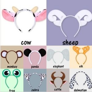 Animal headbands 10 pc, fits kids and adult's